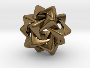 Compound of Five Rounded Tetrahedra in Natural Bronze
