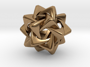 Compound of Five Rounded Tetrahedra in Natural Brass