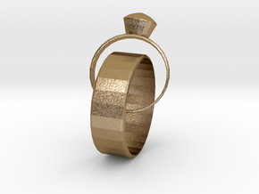 Eternal Marriage Rings in Polished Gold Steel