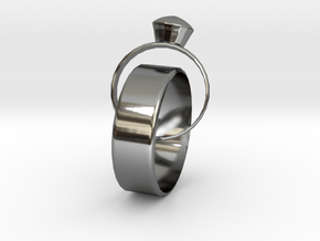 Eternal Marriage Rings in Fine Detail Polished Silver