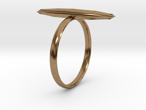 Statement Ring US Size 8 UK Size Q in Natural Brass