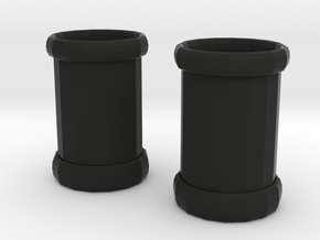 Size 2 Plugs in Black Natural Versatile Plastic