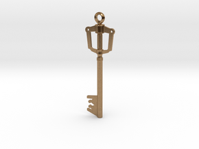 Kingdom Key Pendant in Natural Brass