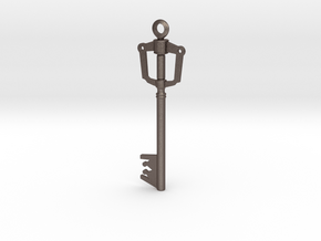Kingdom Key Pendant in Polished Bronzed Silver Steel