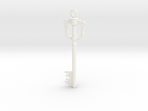 Kingdom Key Pendant in White Processed Versatile Plastic