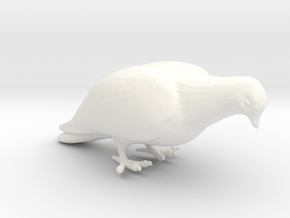 Bird No. 1 (Dove) in White Processed Versatile Plastic