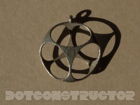 Cubic Shell Pendant W/ Hoop in Polished Bronzed Silver Steel