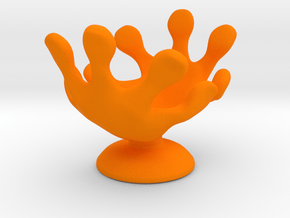 Hands Up Fun Egg Cup in Orange Processed Versatile Plastic