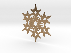 Wings Snowflake - Flat in Natural Brass