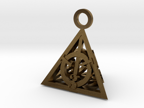 Deathly Hallows Pendant in Natural Bronze