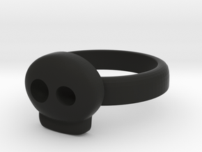 Simply Skull Ring - size 6.5 in Black Natural Versatile Plastic