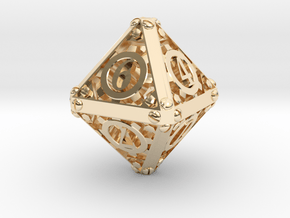 Steampunk d8 in 14K Yellow Gold