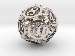 Steampunk Gear d12 in Platinum