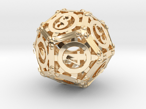 Steampunk d12 in 14K Yellow Gold