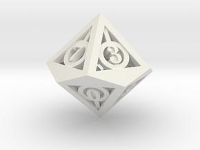 Deathly Hallows d10 in White Natural Versatile Plastic