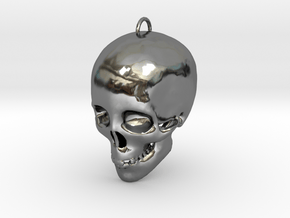 Skullhollow Pendant in Fine Detail Polished Silver
