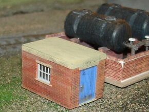 Pump Shed 2mm/ft (N scale) in Tan Fine Detail Plastic