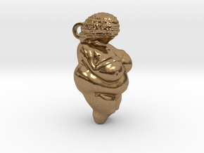 Venus of Willendorf Pendant in Natural Brass