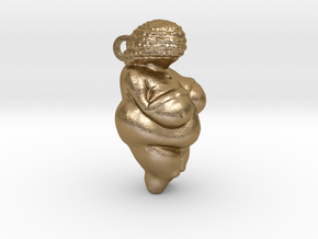 Venus of Willendorf Pendant in Polished Gold Steel