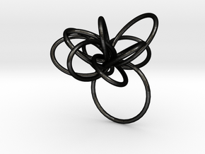 Flora Ring B (Size 9) in Matte Black Steel