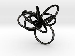 Flora Ring B (Size 6) in Matte Black Steel