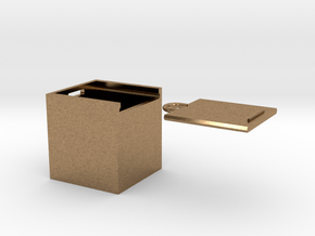 Box for small "SOMA cube" (please see the product) in Natural Brass