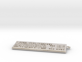Keybord Keychain in Platinum