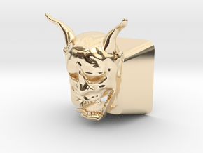 Cherry MX Hannya Keycap (with cutouts for LEDs) in 14K Yellow Gold