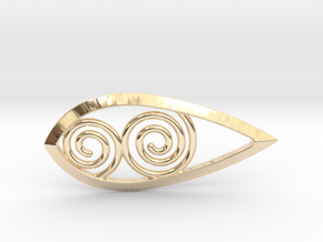 Tear Spiral Pendant in 14K Yellow Gold