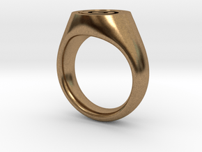 Spiral Ring in Natural Brass
