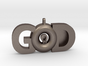 GODisGOOD in Polished Bronzed Silver Steel