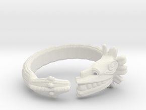 Anillo Quetzalcoatl in White Natural Versatile Plastic