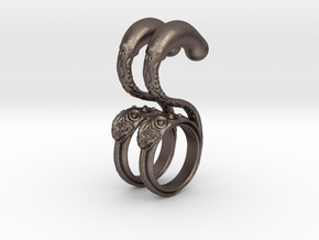 Dragon Loop Hanging Design (select a size) in Polished Bronzed Silver Steel