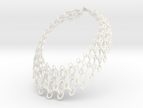 Spider Glass Necklace in White Processed Versatile Plastic
