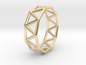 0340 Decagonal Antiprism Е (a=1сm) #001 in 14K Yellow Gold