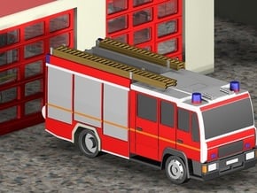 Feuerwehr LHF / Fire truck (Z, 1:220) in Tan Fine Detail Plastic