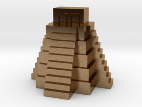 Ziggurat, Mayan Temple in Natural Brass