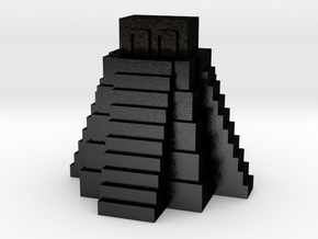 Ziggurat, Mayan Temple in Matte Black Steel