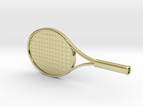 Tennis Raquet - 1:14 in 18k Gold Plated Brass