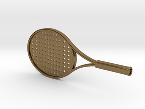 Tennis Raquet - 1:14 in Polished Bronze