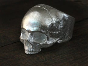Yorick Memento Mori Skull Ring in Natural Silver