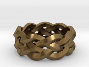 Four-strand Braid Ring in Natural Bronze