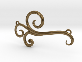 Wind Curls Pendant in Natural Bronze