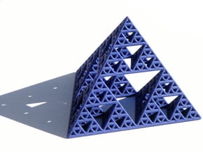 Sierpinski Pyramid  in Blue Processed Versatile Plastic