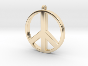 Peace Pendant in 14K Yellow Gold