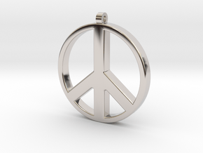 Peace Pendant in Platinum