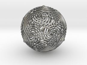 spiraling icosahedron | 2.4mm in Natural Silver