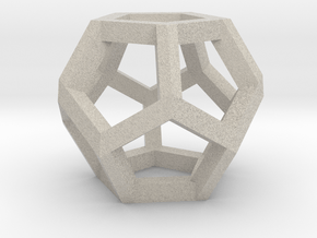 Dodecahedron charm Large in Natural Sandstone