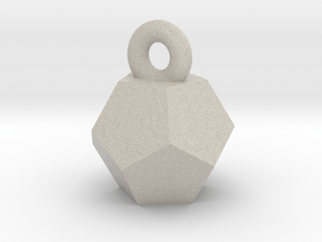 Solid Dodecahedron charm in Natural Sandstone