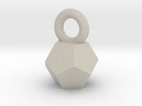 Solid Dodecahedron charm Small in Natural Sandstone
